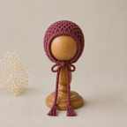 Hand Knitted Mermaid Stitch Bonnet for Baby